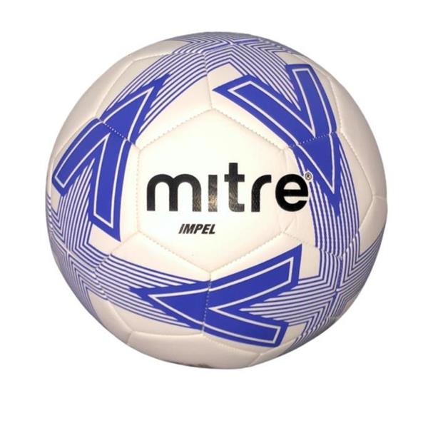 Mitre Impel Training Football | White/Blue