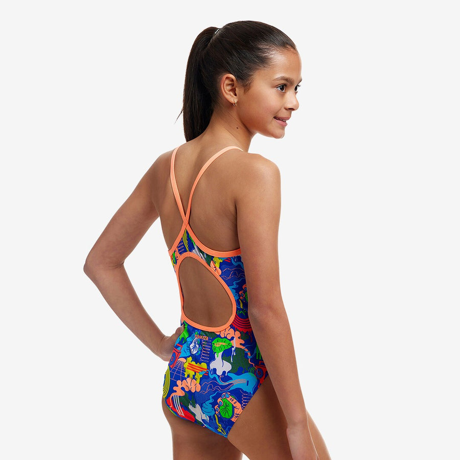 Girl's Diamond Back One Piece | Blues Baby