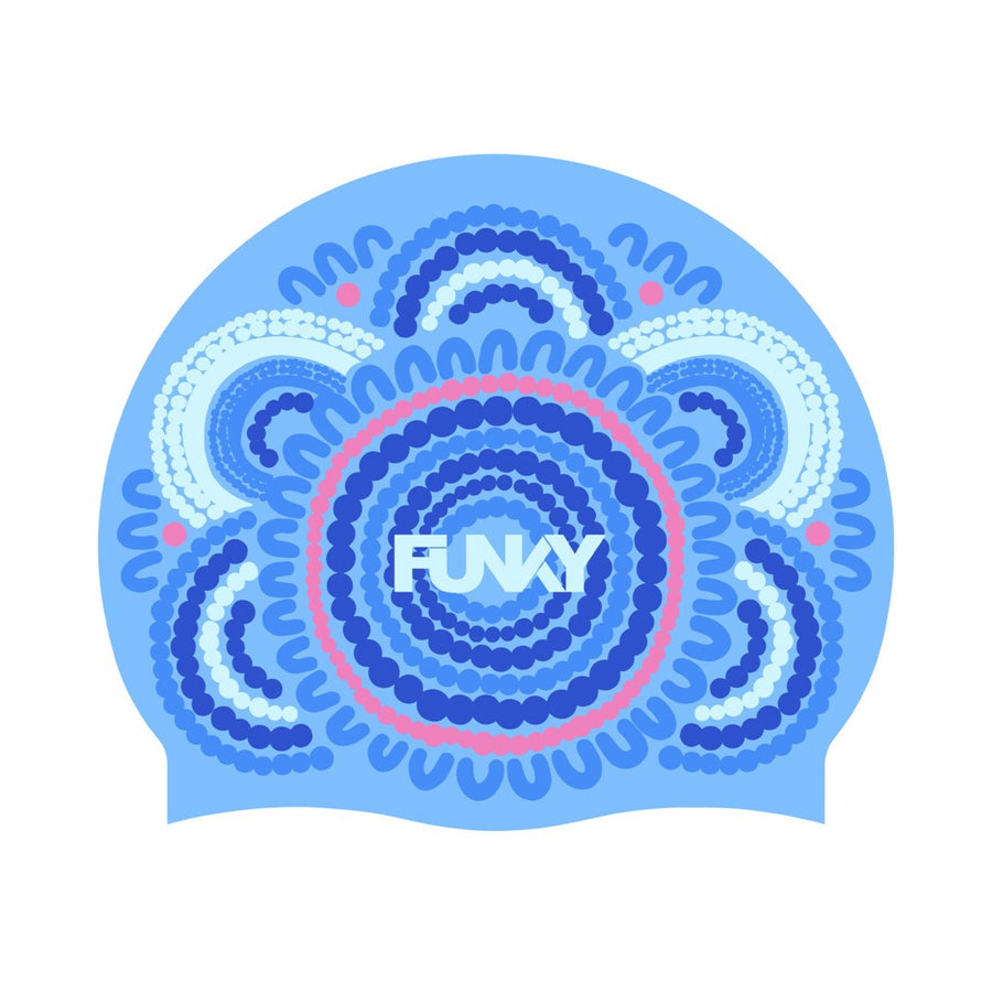 Silicone Swim Cap | Bundjalung Blue