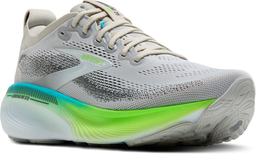 Brooks Adrenaline GTS 25 | Oyster/Green Gecko/Blue