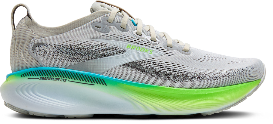 Brooks Adrenaline GTS 25 | Oyster/Green Gecko/Blue