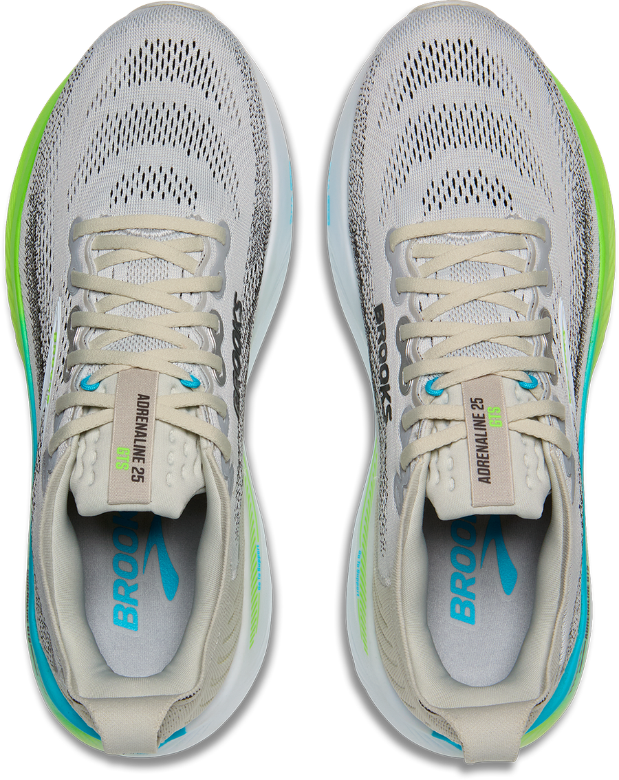Brooks Adrenaline GTS 25 | Oyster/Green Gecko/Blue