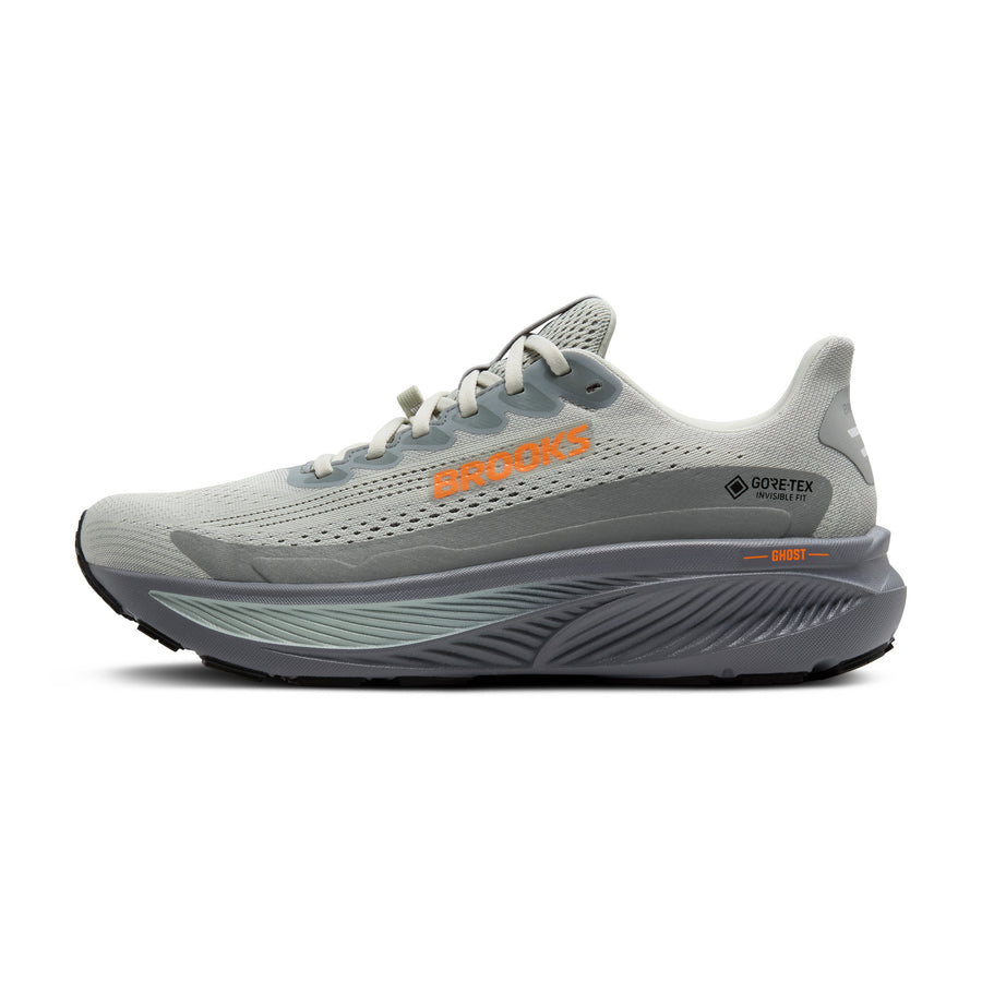 Brooks Ghost 17 GTX Mens | Smoke/Primer Grey/Orange