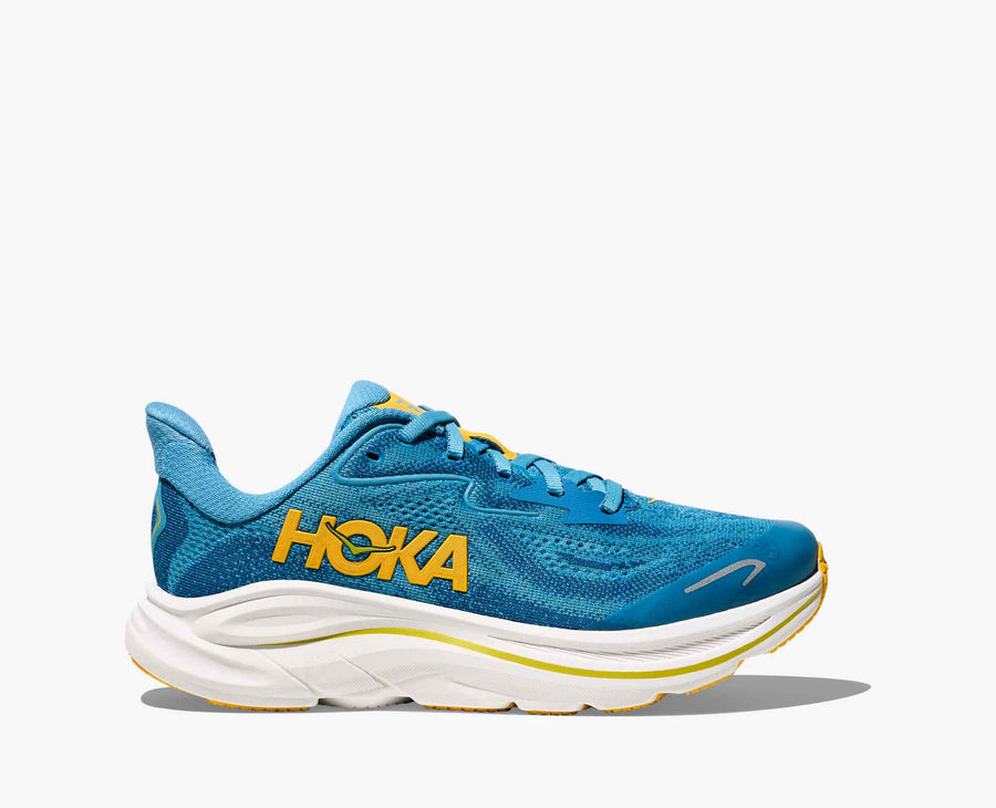 Hoka Clifton 10 Big Kids | Alpine Blue/Foggy White