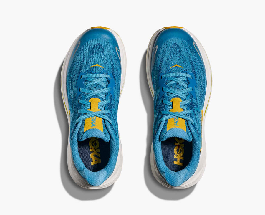 Hoka Clifton 10 Big Kids | Alpine Blue/Foggy White