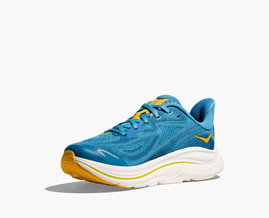 Hoka Clifton 10 Big Kids | Alpine Blue/Foggy White