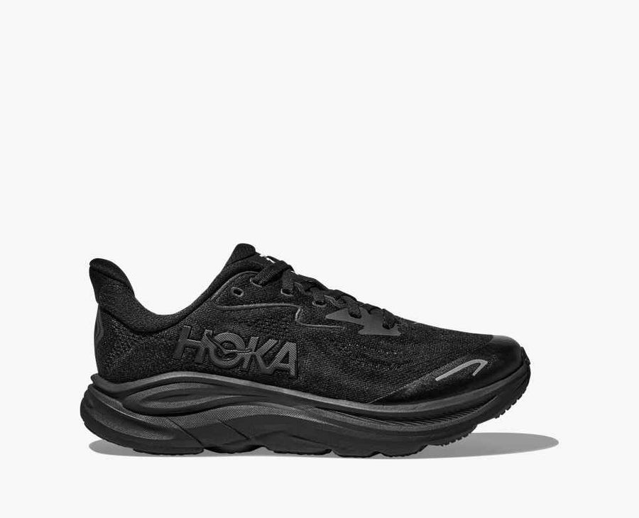 Hoka Clifton 10 Big Kids | Black/Black