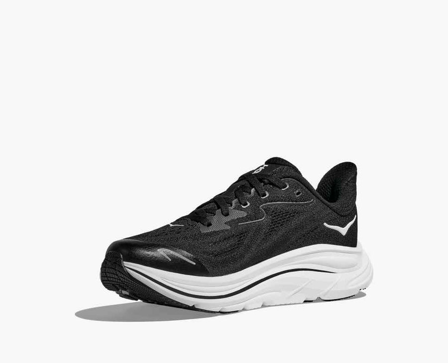 Hoka Clifton 10 Big Kids | Black/White