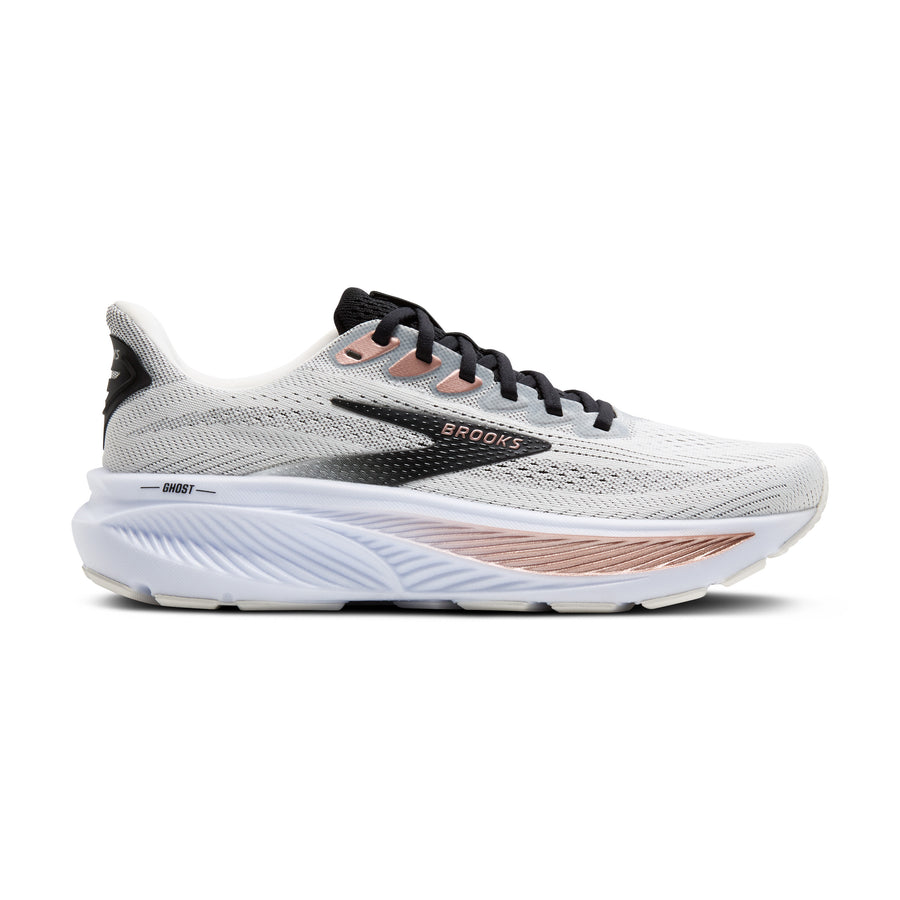 Brooks Ghost 17 W | White/Black/Rose Gold