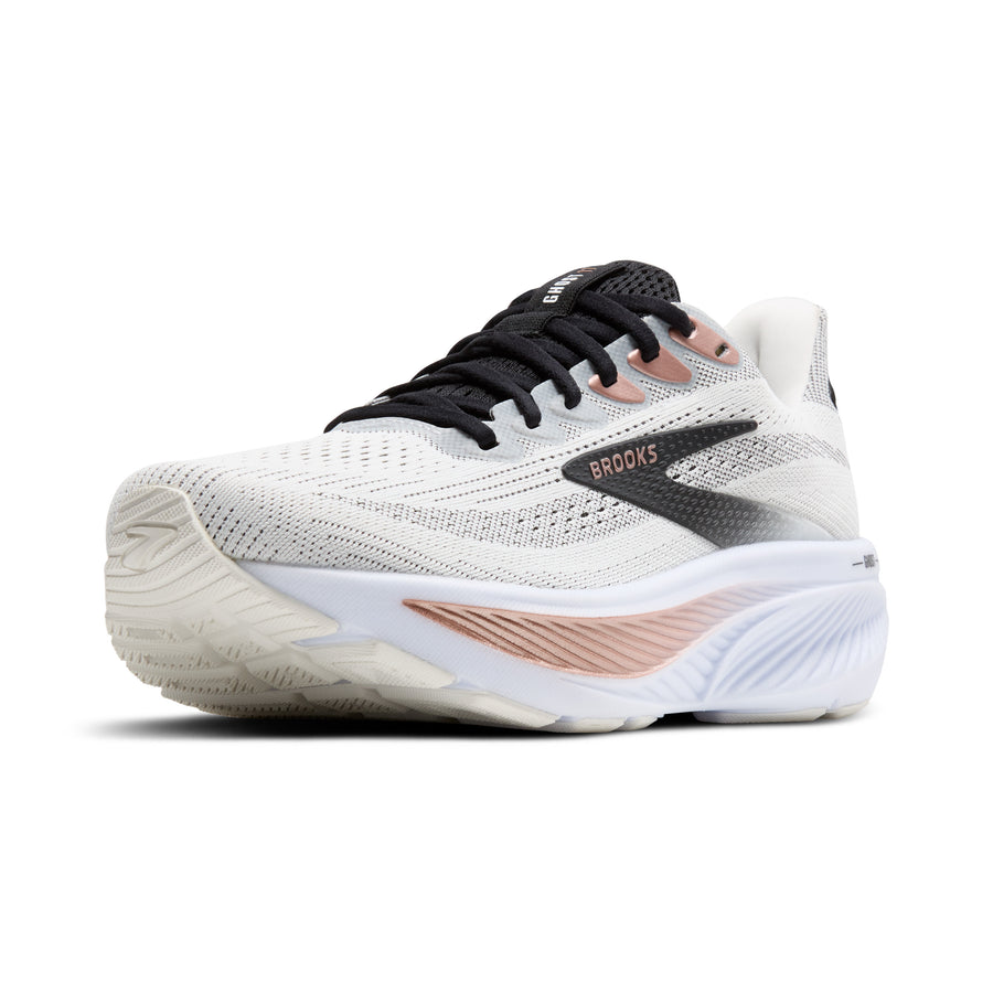 Brooks Ghost 17 W | White/Black/Rose Gold