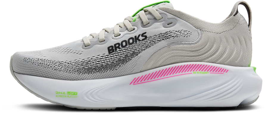 Brooks Adrenaline GTS 25 Wms | Oyster/Pink/Green