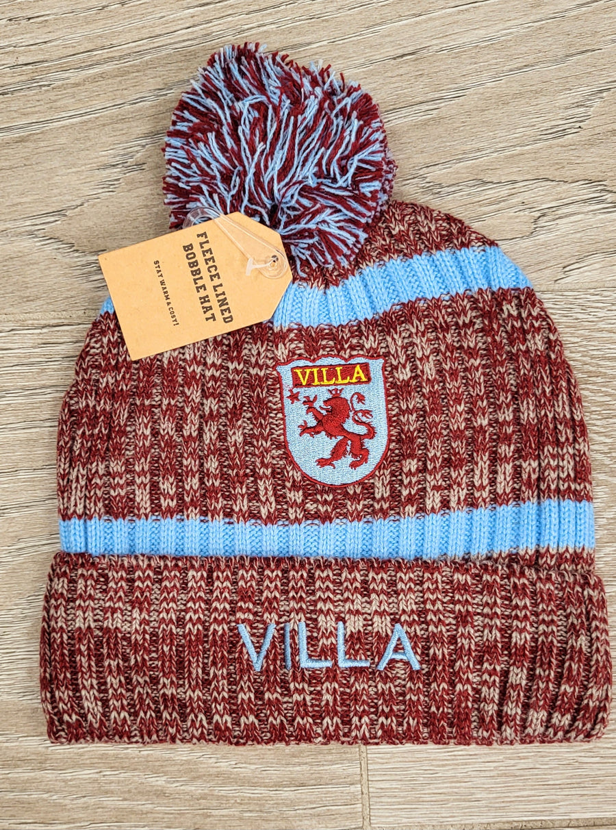 Aston Villa Fleece Lined Bobble Hat