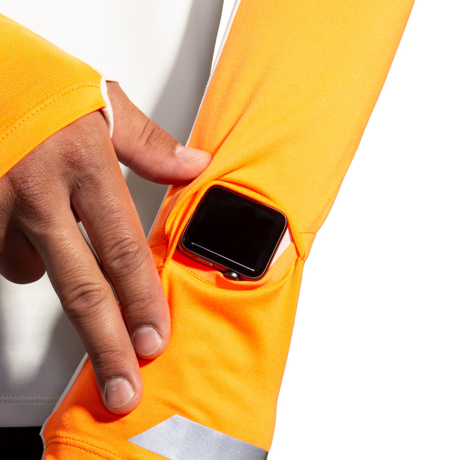 Run Visible 1/2 Zip 2.0 | Ecru/Fluoro Flash/Black