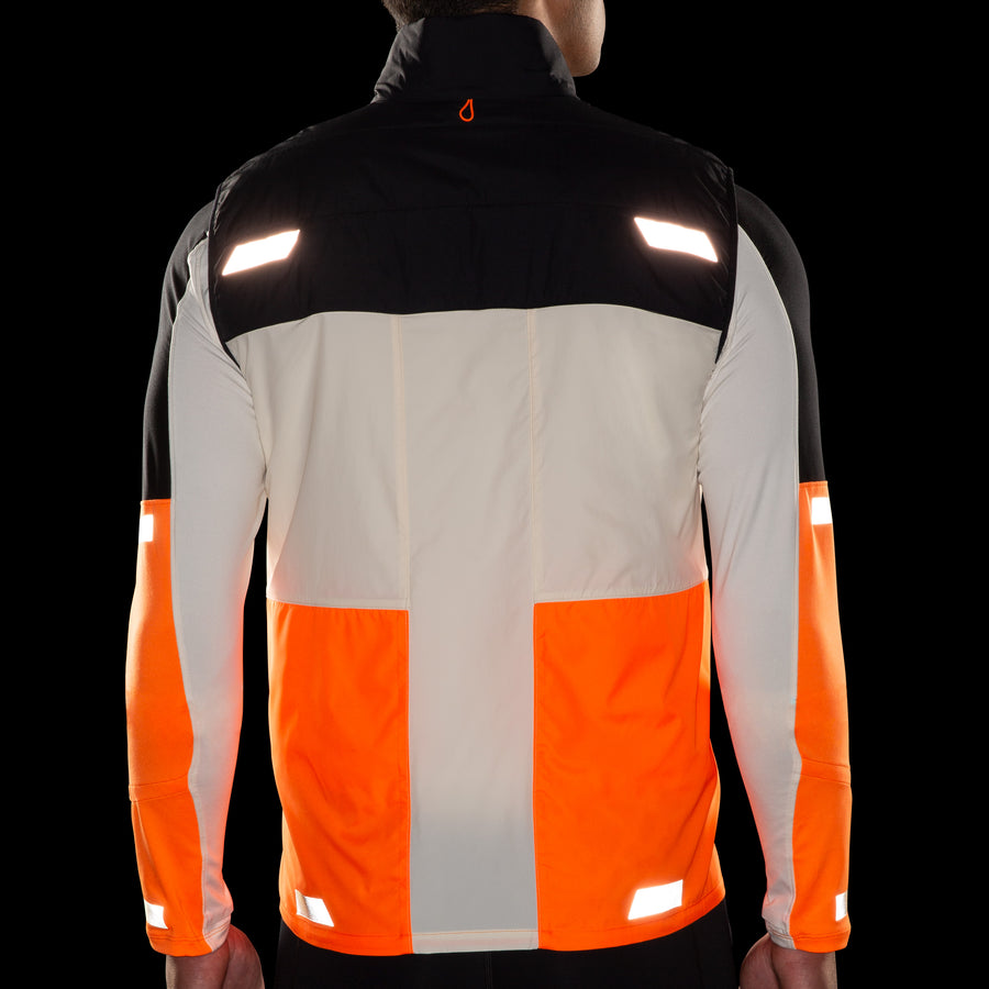 Run Visible Insulated Vest 2.0 | Ecru/Fluoro Flash/Black