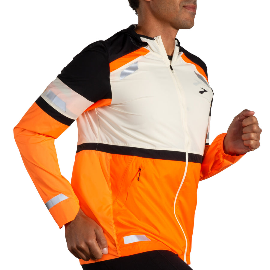 Run Visible Jacket 2.0 | Ecru/Fluoro Flash/Black