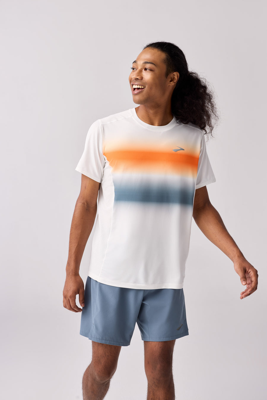 Brooks Atmosphere SS 3.0 | White/Shadow Stripe