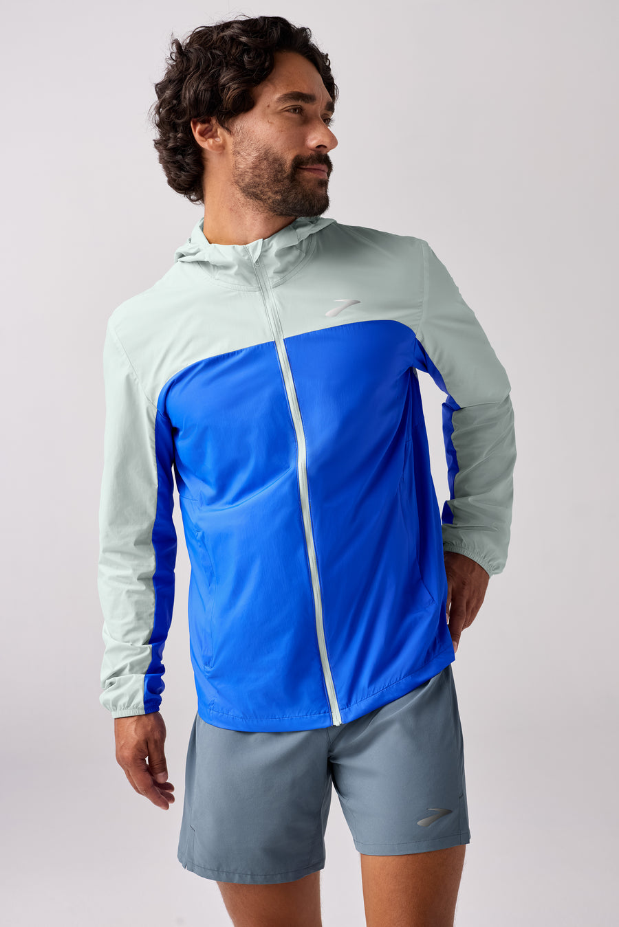 Brooks Canopy Packable Jacket  | Neo Blue/Smoke