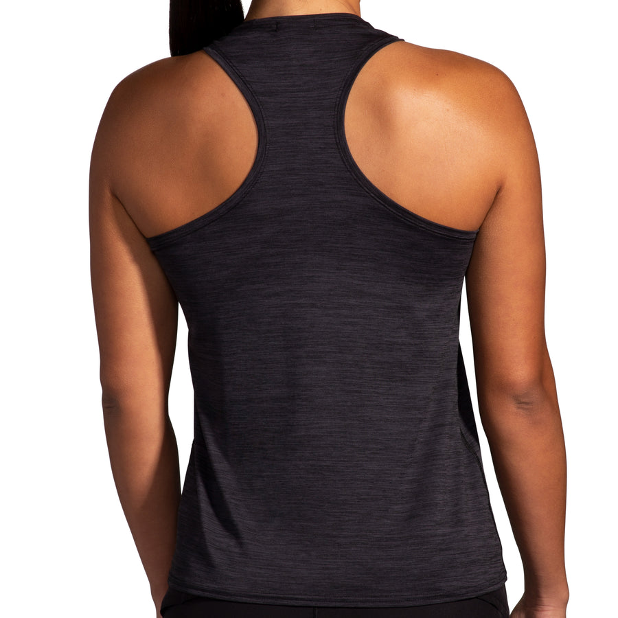 Brooks Luxe Tank | Heather Deep Black