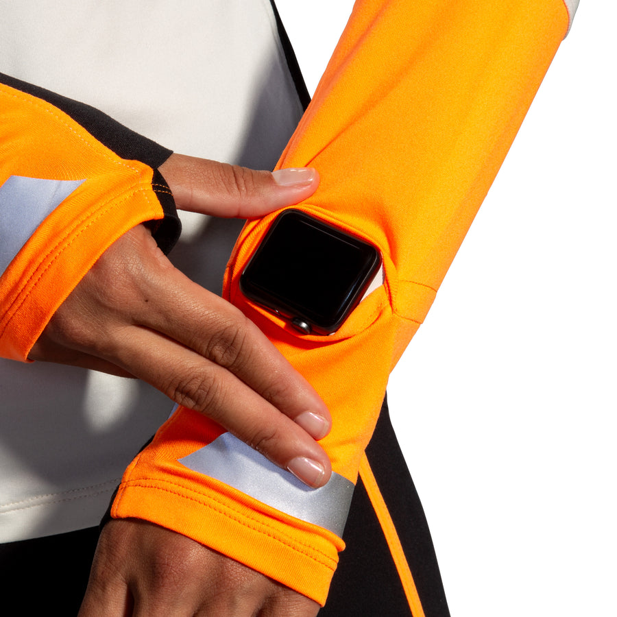 Run Visible 1/2 Zip 2.0 W | Ecru/Fluoro Flash/Black