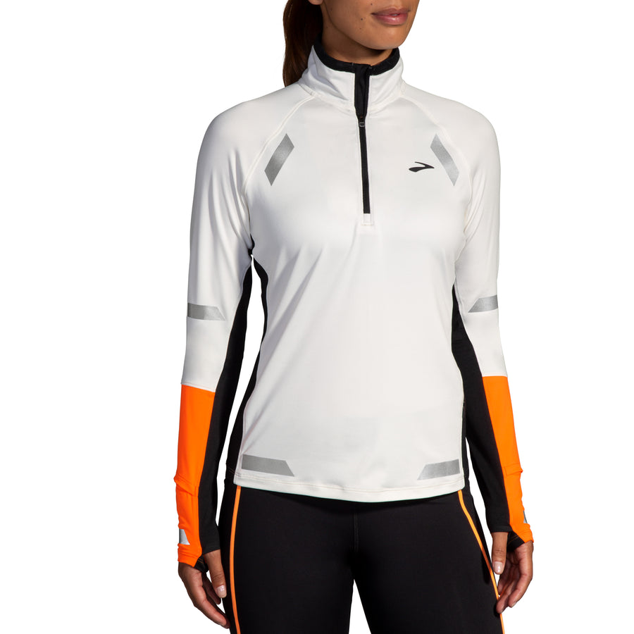 Run Visible 1/2 Zip 2.0 W | Ecru/Fluoro Flash/Black