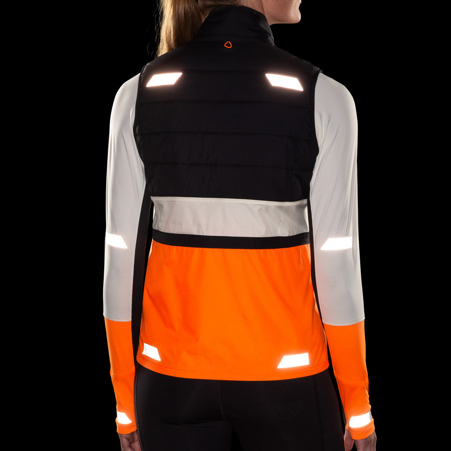 Run Visible Insulated Vest 2.0 W | Ecru/Fluoro Flash/Black