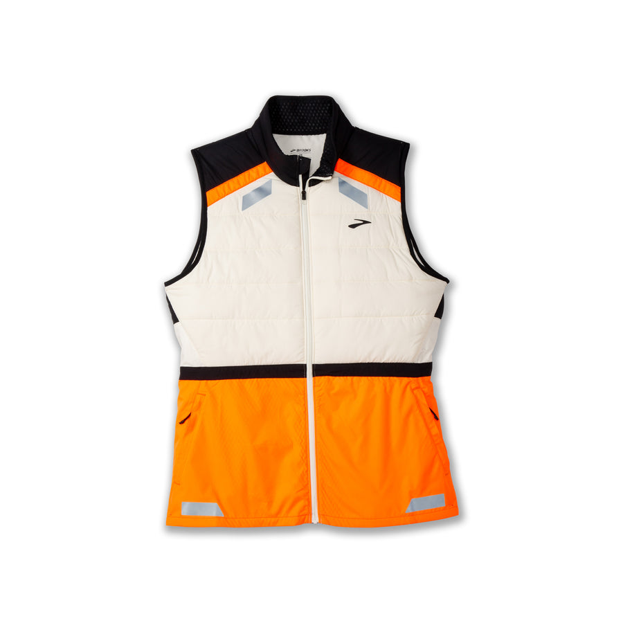 Run Visible Insulated Vest 2.0 W | Ecru/Fluoro Flash/Black