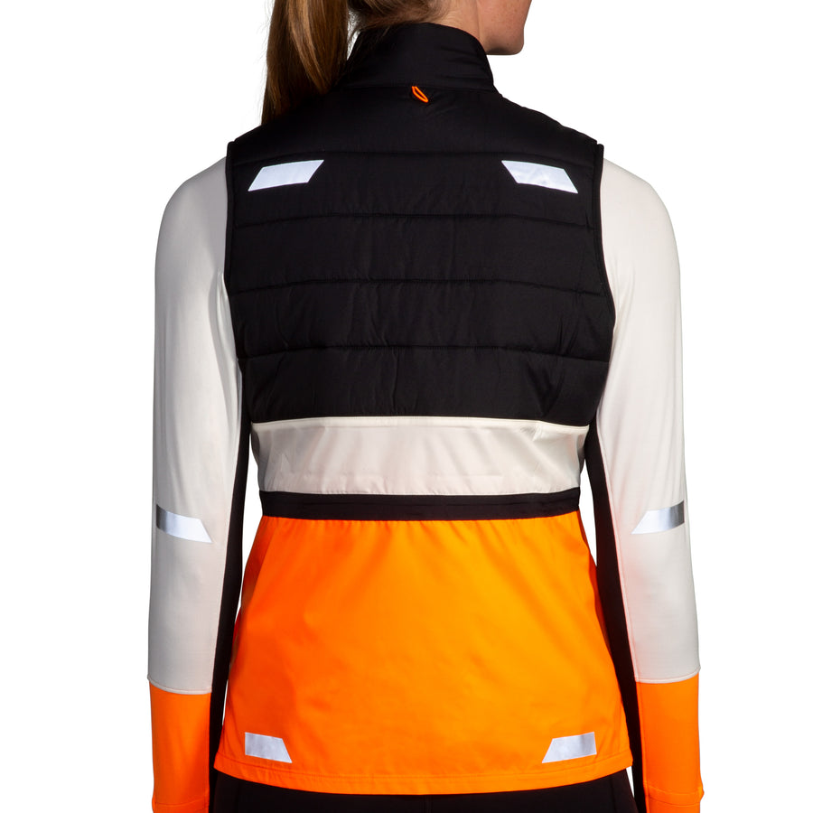 Run Visible Insulated Vest 2.0 W | Ecru/Fluoro Flash/Black