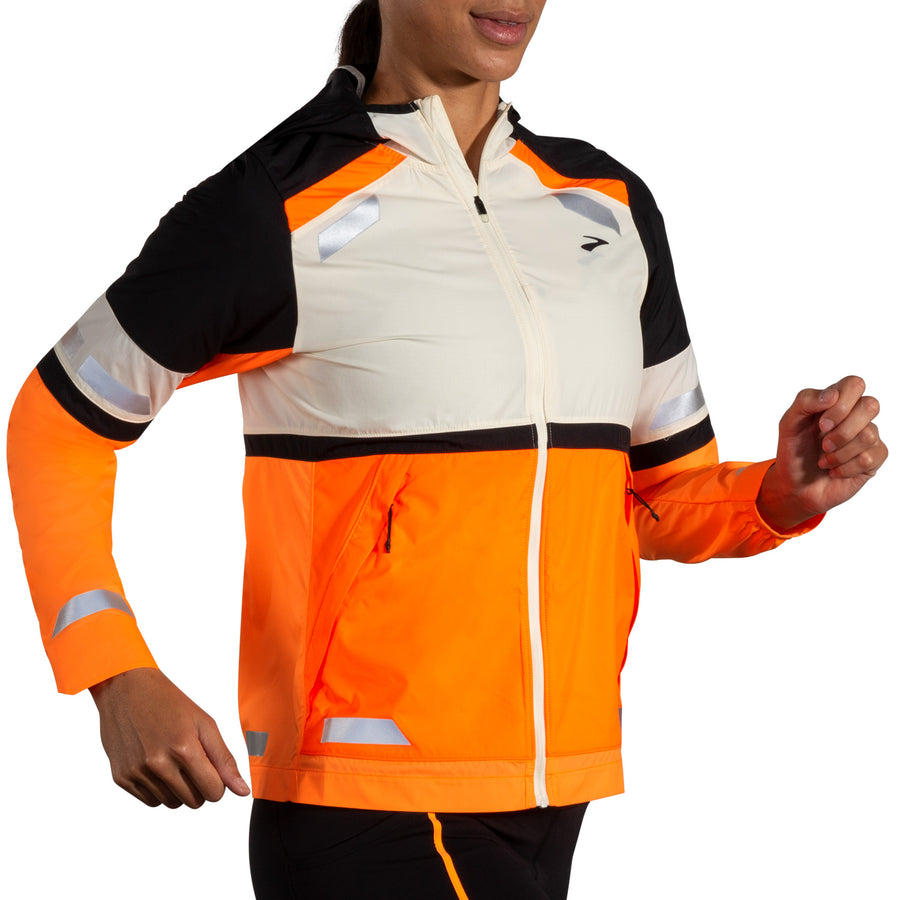 Run Visible Jacket 2.0 W | Ecru/Fluoro Flash/Black