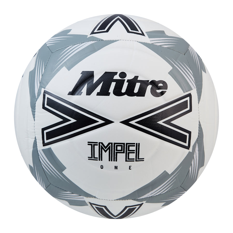 Mitre Impel One Football | White/Black/Grey