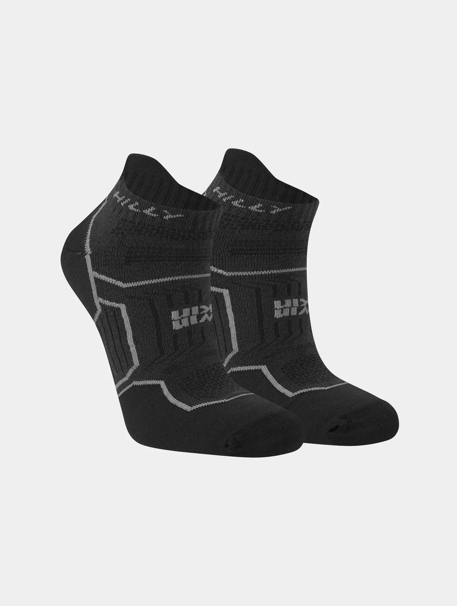 Hilly TwinSkin Socklet | Black/Antharcite