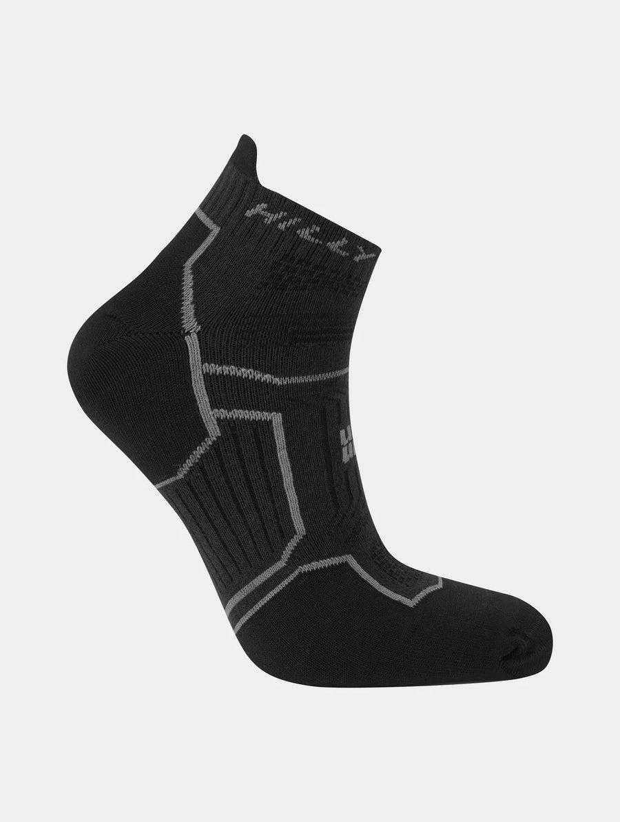Hilly TwinSkin Socklet | Black/Antharcite