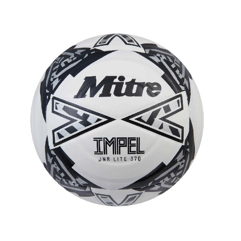 Mitre Jnr Impel Lite 370g Football | White/Black/Silver