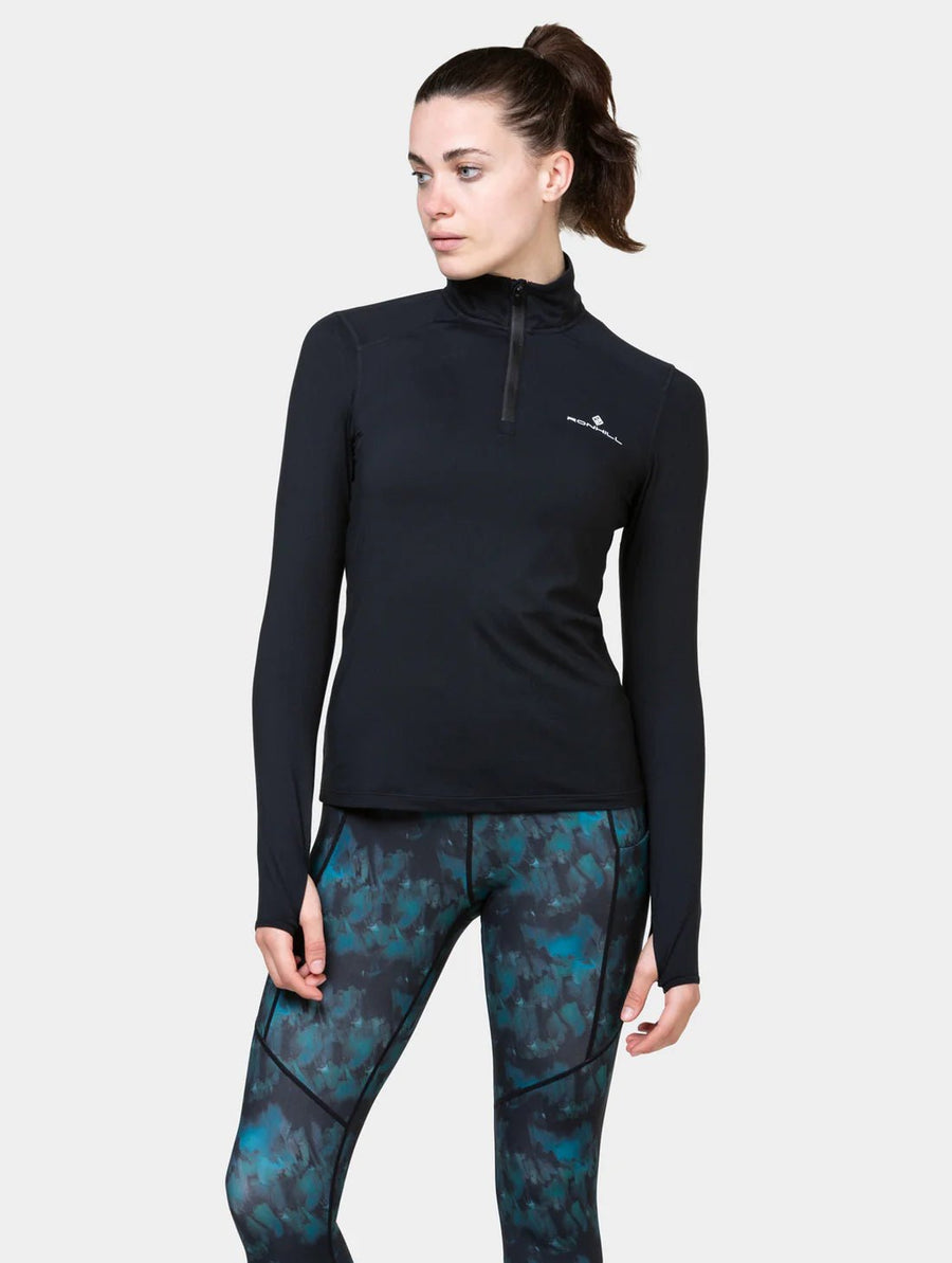 Ron Hill Core Thermal 1/2 Zip Top Wms | Black