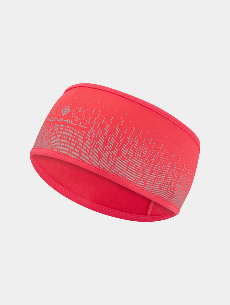 Ron Hill Reflect Headband | Hot Coral/Reflect