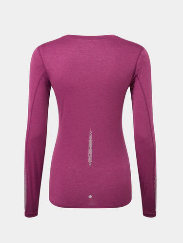 Tech Reflect L/S Tee Wms | Blackcurrant/Reflect