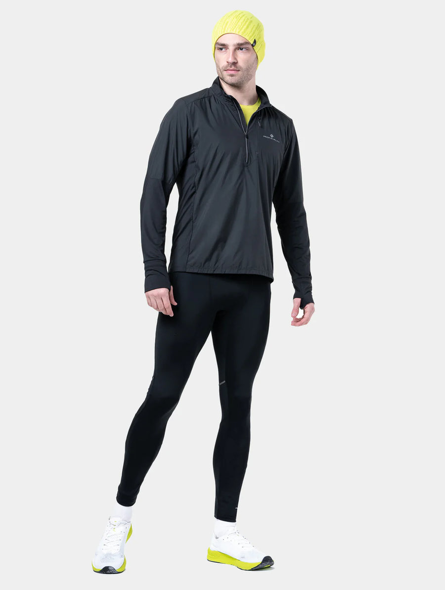 Ron Hill Tech Wind-Block 1/2 Zip Mens | Black