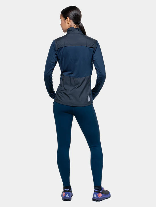 Ron Hill Tech Wind-Block 1/2 Zip Wms | Dark Navy/Dusty Tulip