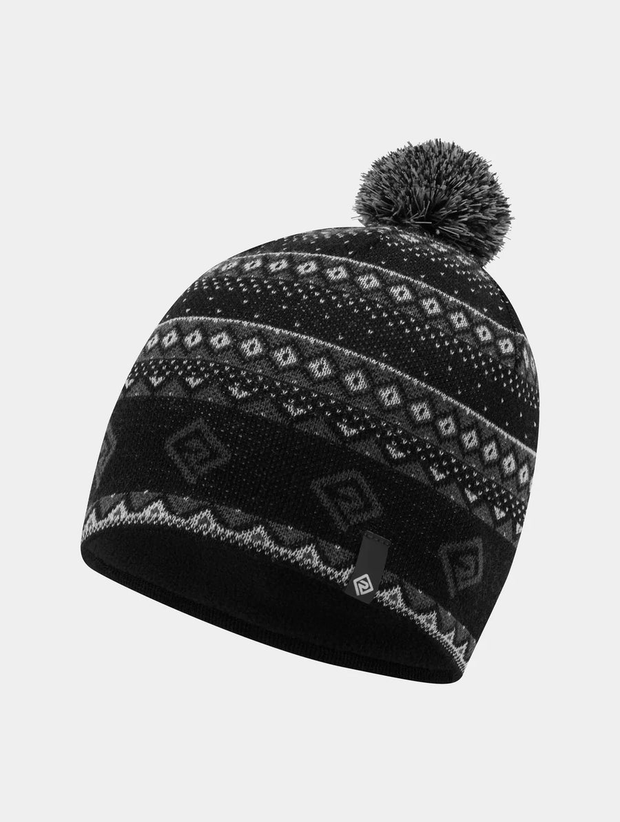 Ron Hill Winter Bobble Hat | Black/Oxide/White