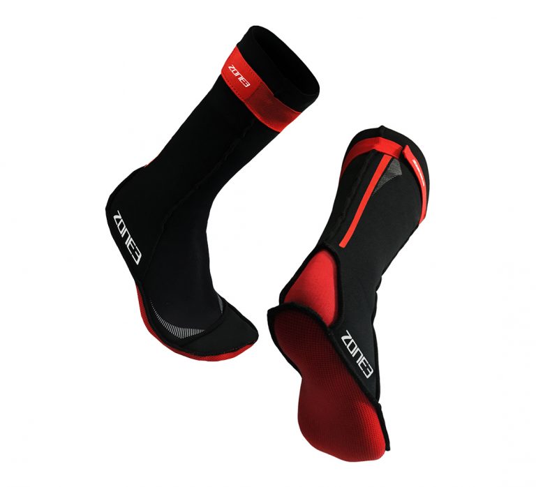 Zone 3 Neoprene Swim Socks Black/Red