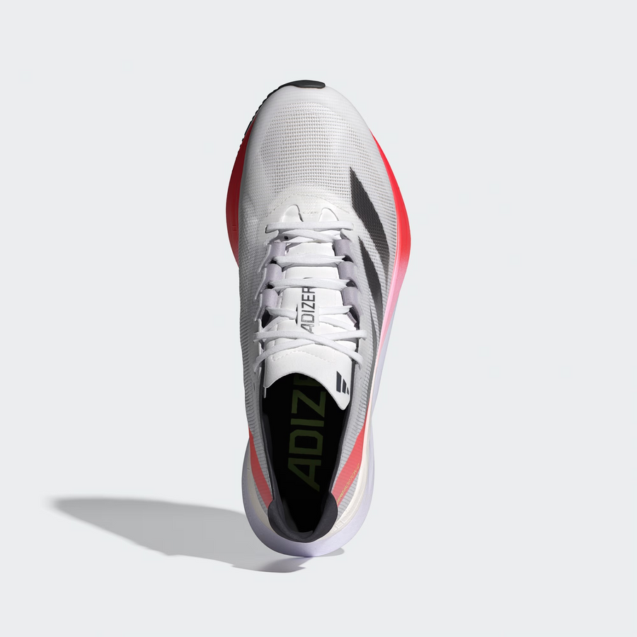 Adizero Boston 12 M | White/Aurora Met./Solar Red