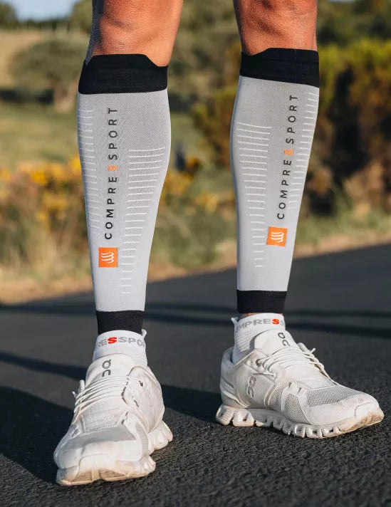 Compressport R2 3.0 Calf Guard - Grey Melange/Black