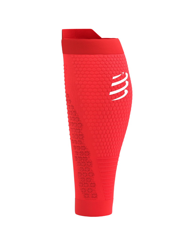 Compressport R2 3.0 Calf Guard - Fluro Red/White
