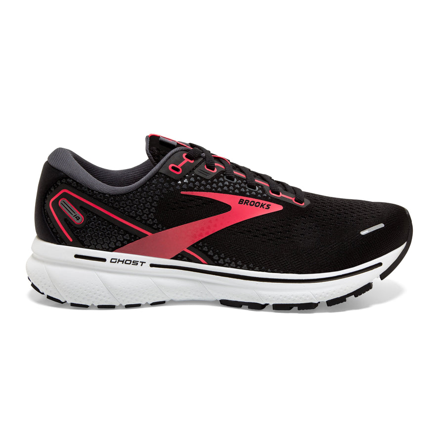 Ghost 14 | Black/Coral/White | Wide Fit D | Brooks 
