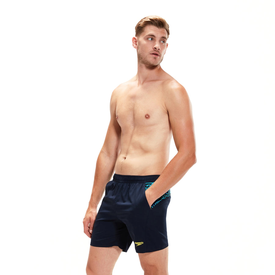 Sport Panel Watershort 16" | Navy/Green