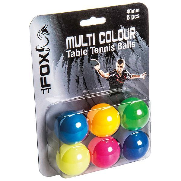 Coloured Table Tennis Balls 6 pack | Fox 