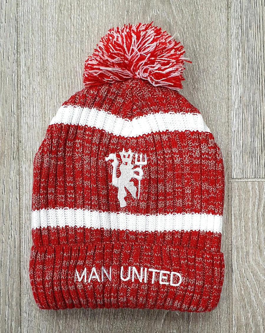 Man United Fleece Lined Bobble Hat | Alfie Hale Sports | Alfie Hale Sports