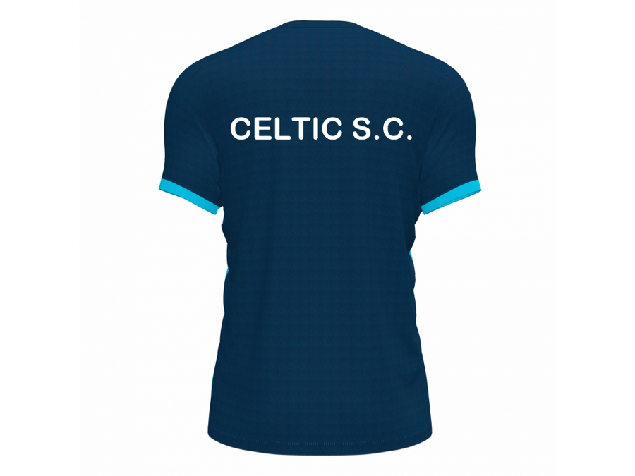 Celtic Squash Club | Tee | Fluo Turquoise/Navy | Adult | Celtic Squash Club 