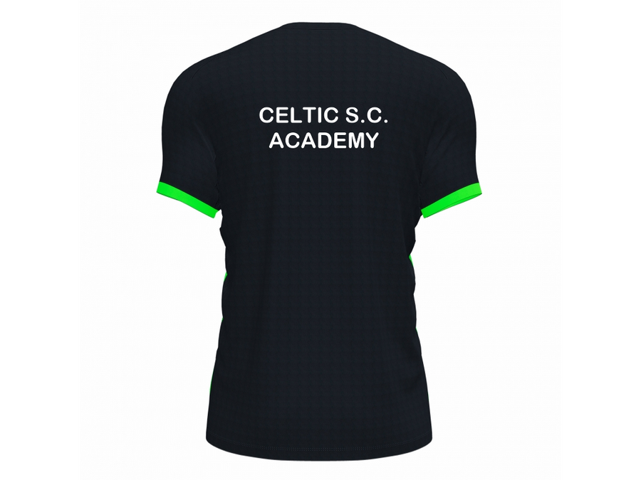 Celtic Squash Club | Tee Black/Fluo Green | Junior | Celtic Squash Club 